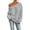 1# Light Gray, variant on Off The Shoulder Sweatshirt for Women Fall Winter Sweaters Oversized Long Sleeve Crewneck Pullover Sweater Lightweight Casual Clothes