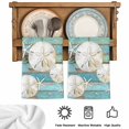 thumbnail image 5 of Coastal Sand Dollar Kitchen Towels Set of 1, Summer Beach Coral Teal Blue Wood Absorbent Dish Towels for Kitchen, Microfiber Hand Towel, Quick Drying Tea Towel for Cleaning Decorative Dishcloths, 5 of 7
