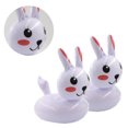 thumbnail image 3 of 2Pcs Rabbit Pattern Beer Holder Water Surface Inflatable Floating Beer Bottle Holder Floating Beer Tray Mat (White), 3 of 8