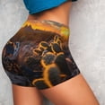 thumbnail image 4 of Goofa Lizard With Sunglasses Sunset Printed Workout Shorts Women Seamless Scrunch Butt Lifting High Waisted Gym Booty Shorts Elastic Workout Shorts-X-Large, 4 of 8