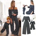 thumbnail image 1 of Vêtements Famille Royaume-Uni Mère et Fille Assortis Maman Femmes Combinaison Décontractée Tenues, 1 of 5