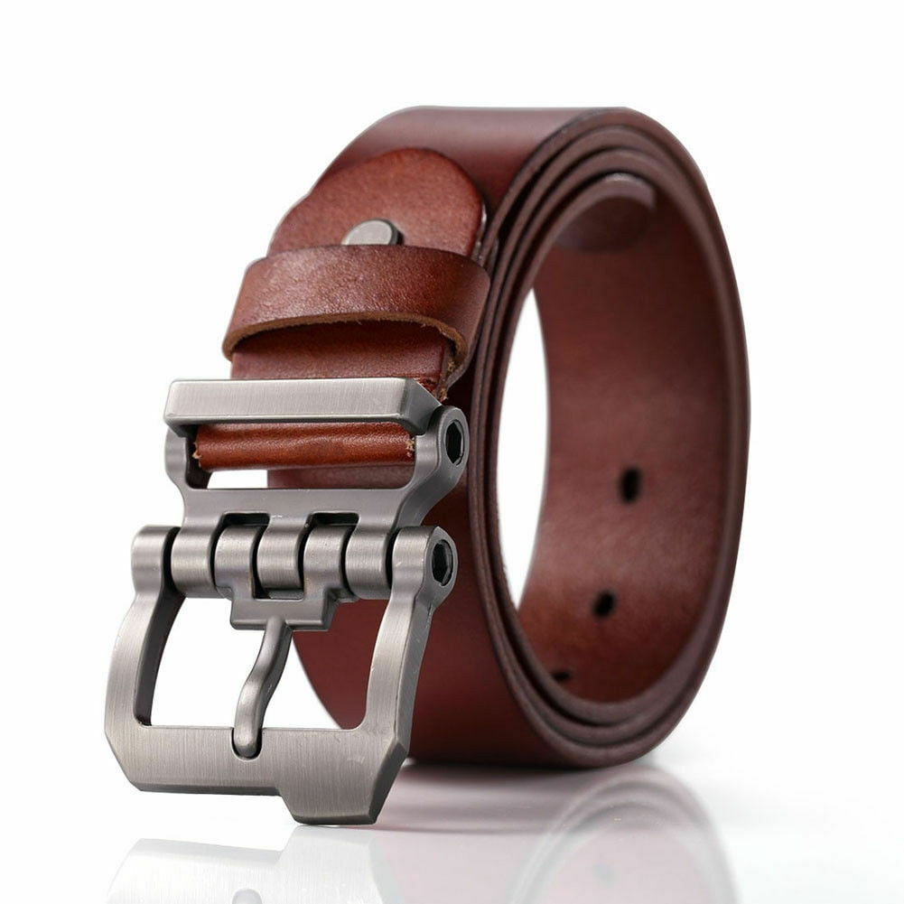 Nelbons Men's Vintage Cowskin Genuine Leather Belt