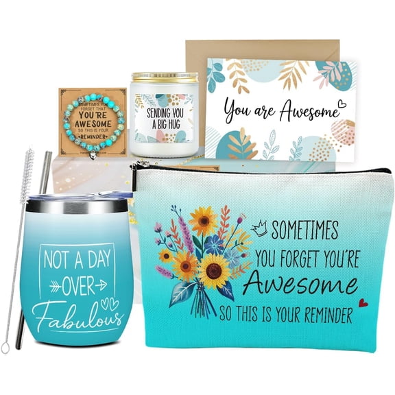 Birthday Gifts for Women, Thank You Gifts for Women Mom Employee Friend Sister Teacher Coworker Nurse Boss Grandma Inspirational Farewell Retirement Christmas Mothers Day Friendship Gift Basket Set