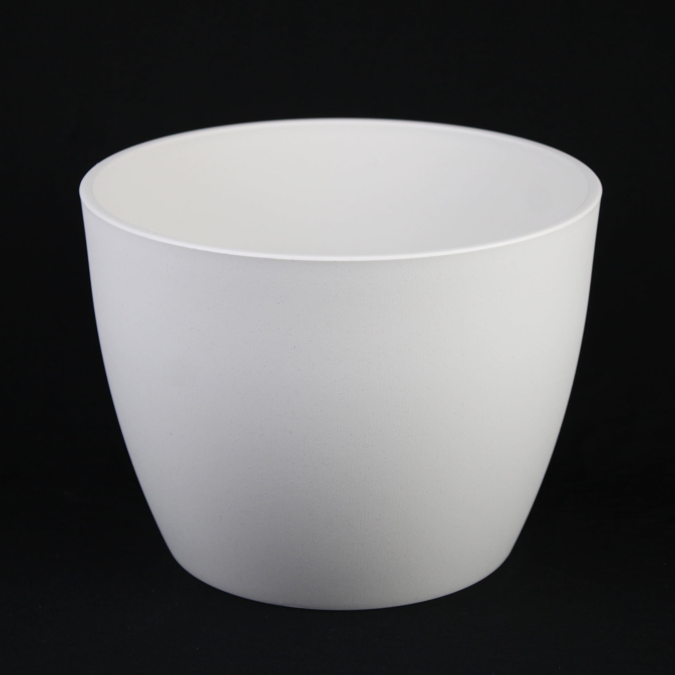 Florinia 5-Piece White Plastic Planter Set – Modern Round Indoor Flower Pots (5.4", 6.5", 7.9", 9.2", 10.7") – Lightweight Decorative Plant Containers ( without plants )