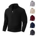 thumbnail image 7 of Chiccall Mens Fleece Jackets Mock Neck Quarter Zip Pullover Sweater Sweatshirt, 7 of 7