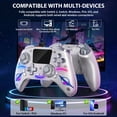 thumbnail image 6 of Wireless Gaming Controller with Smart Interactive Screen,Hall Effect Joysticks,RGB Lighting,Bluetooth Gamepad Compatible with switch/PC/PS4/iOS/Android,1200mAh,White(Not for Xbox,PS5), 6 of 10