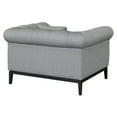 thumbnail image 4 of Armen Living Glamour Contemporary Chair with Black Iron Finish Base and Grey Fabric, 4 of 5
