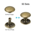 thumbnail image 3 of Unique Bargains 50 Sets Leather Rivets 9mm Double Cap Rivets 8mm Height Studs Bronze Tone, 3 of 5