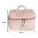 thumbnail image 3 of Bolso de cosméticos Bolso de lavado informal Acolchado de moda simple para acampar (rosa de flores), 3 of 5