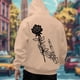 thumbnail image 1 of WILLBEST Sudaderas Deportivas para Hombre, Moda Informal, Jersey con Estampado De Rosas, Sudadera con Capucha De Manga Larga Grande, 1 of 5
