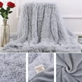 thumbnail image 3 of YDxl 80x120cm Soft Fluffy Shaggy Warm Bed Sofa Bedspread Bedding Sheet Throw Blanket Sky Blue, 3 of 8