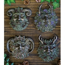 Ebros Greenman Horned God Four Seasons Of The Year Set Winter Spring Summer Fall