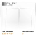 thumbnail image 2 of 3.25 x 7.75 Waterproof White Matte - Wrap Around Labels (Inkjet Printers Only) - Online Labels (100 Sheet Pack), 2 of 6