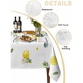 thumbnail image 2 of Lemon Eucalyptus Table Cloth, Farm Flower Fruit Country Boho Summer Waterproof Tablecloth for Rectangle Tables, Reusable Washable Fabric Table Cover for Restaurant Kitchen Dining Tables 52"x70", 2 of 6