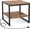 Rustic Brown, variant on End Table with Charging Station, 20" Mini Fridge Stand with Power Outlets, Heavy Duty Side Table for Living Room, Small Table Stand & Fridge Table, Black