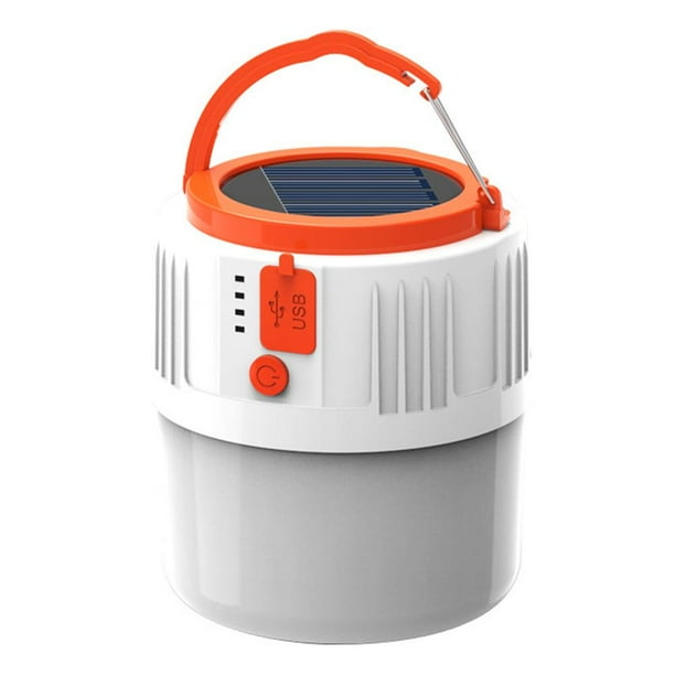 V65 Solar LED Camping Light USB Recargable Lámpara de tienda al aire libre Una linterna