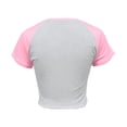 thumbnail image 4 of TrendOFT Cute Crop Tops for Women Short Sleeve Crew Neck Y2K Shirt Slim Fitted Casual Soft Baby Tee Going Out Tops Pink2 L, 4 of 5