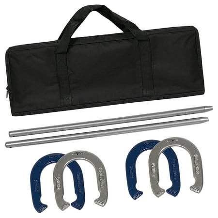 Best Choice Products Steel Horseshoe Lawn Game Set with Carrying