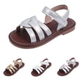 thumbnail image 2 of Ruyang Roman Sandals for Baby Girls Open Toe Cross Strap Rubber Sole Shoes Summer Lightweight Soft Sole Beach Sandals, 2 of 7