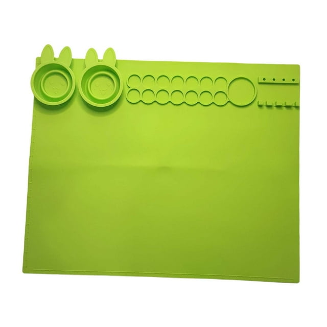 Tapete de silicona para manualidades, lámina de silicona duradera antideslizante, tapete de pintura para manualidades, 20 "x 16", para creaciones de verde Sunnimix Almohadilla de silicona para manualidades.