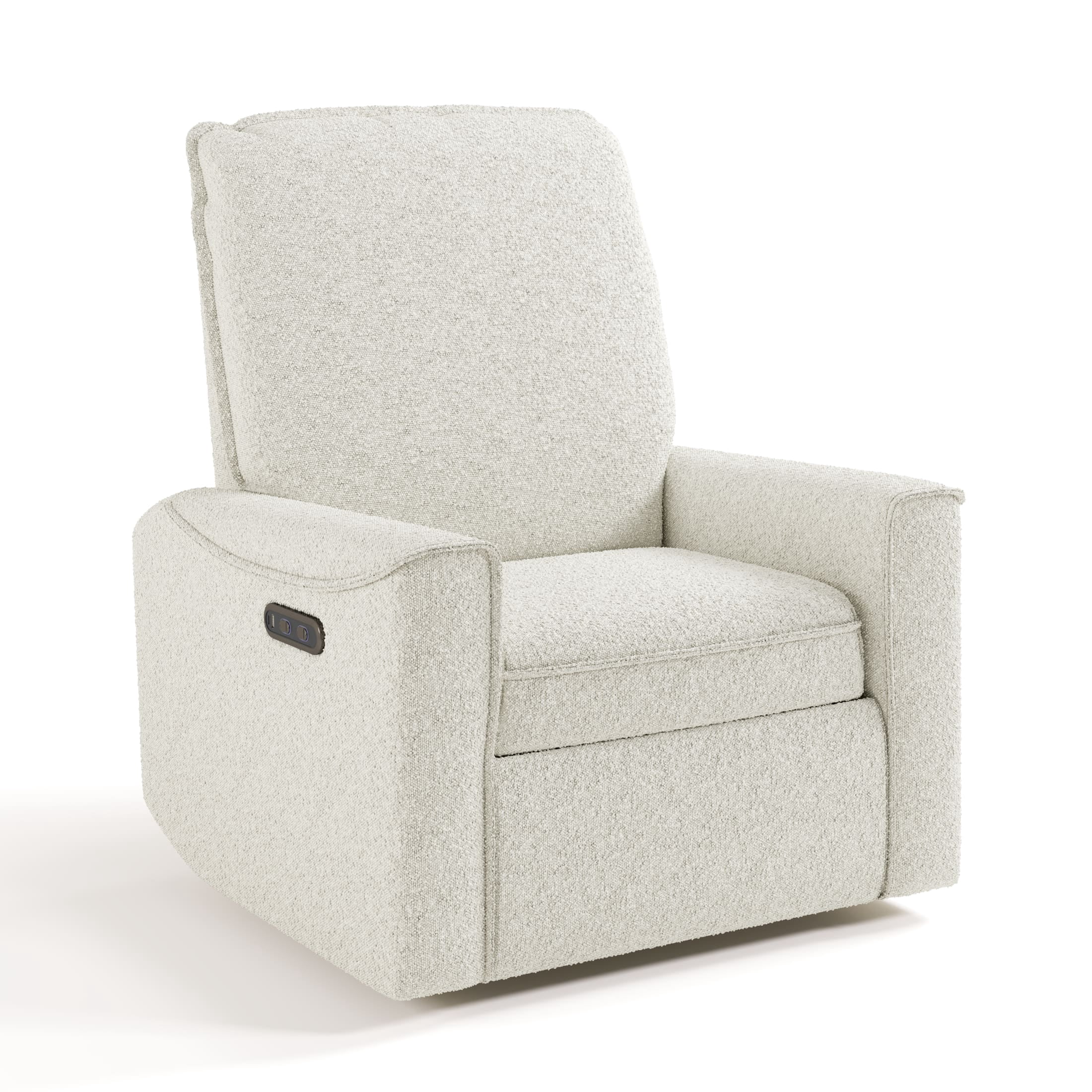 Storkcraft Santos Power Recliner - Ivory Boucle
