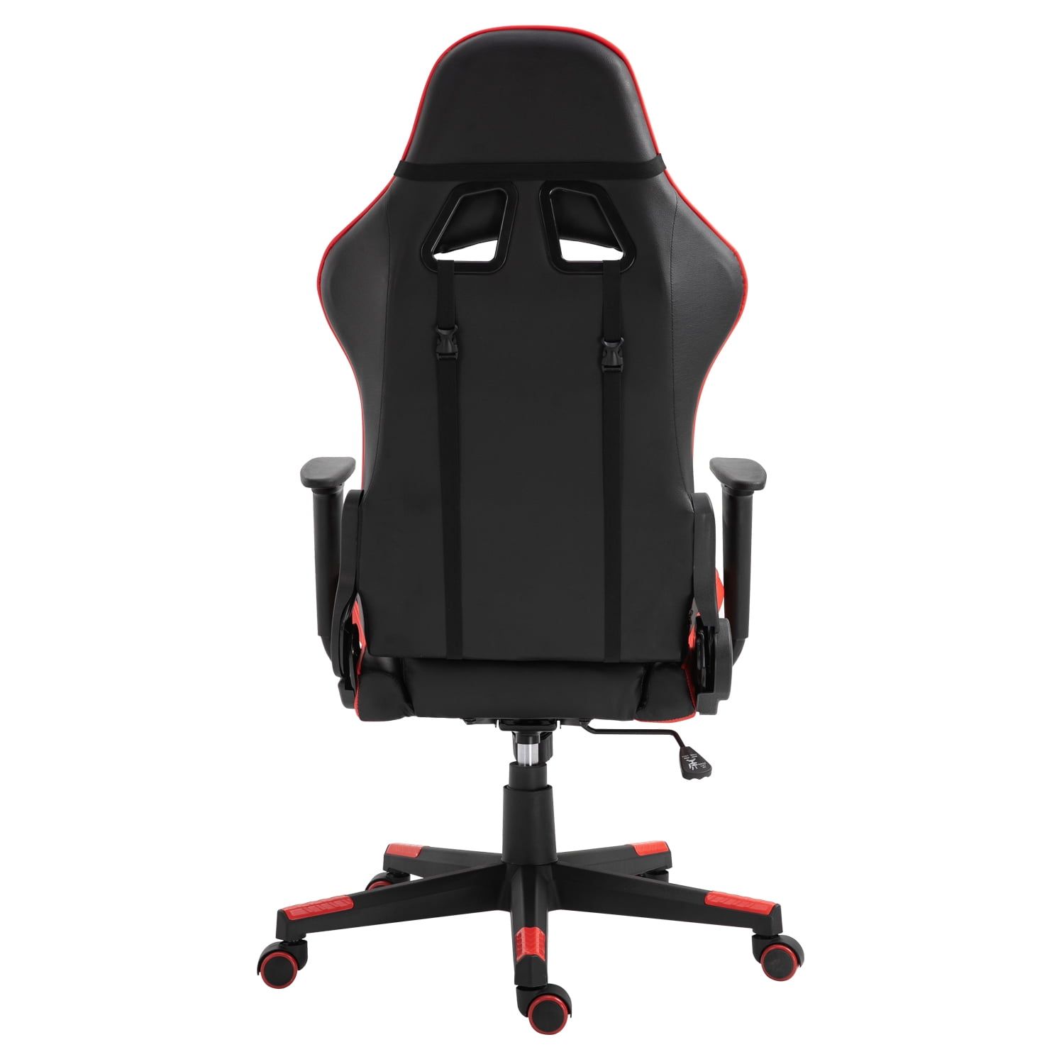 Gaming Chair Office Desk Chair Ergonomic Reclining Computer Chair Height Adjustable Swivel Recliner with Headrest Lumbar Support, Black Red