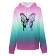 thumbnail image 2 of DDAPJ pyju Oversized Y2K Hoodies for Women 2023 Clearance,Butterfly Graphic Casual Hooded Sweatshirt Tie Dye Print Drawstring Pullover Hoodie with Pocket Fall Fashion Tops, 2 of 3