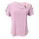 thumbnail image 4 of Puntoco 2024, tops de moda de verano para mujer, camiseta holgada informal de verano de Color sólido con cuello en V, camiseta de manga corta, 4 of 5