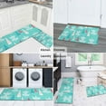 thumbnail image 5 of Turquoise Christmas Tree Pattern Kitchen Rugs Sets Of 2,Anti Fatigue Kitchen Mat Rugs Non Slip Washable,Decorative Kitchen Floor Mats for Kitchen,Sink,Laundry,17"x30"+17"x47", 5 of 7