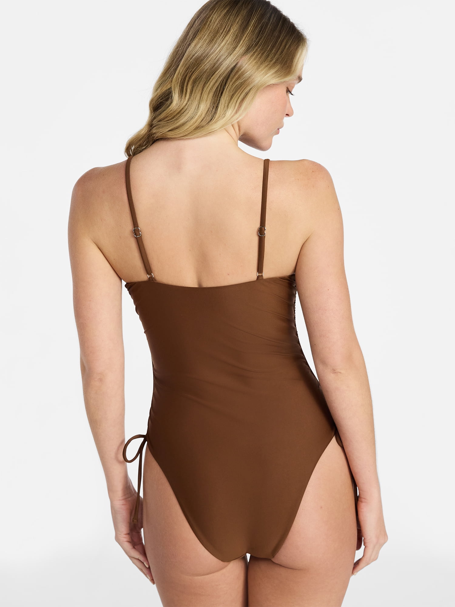 No Boundaries Essentials One-Piece Swimsuit, Women’s XXS-XXL