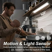 8 Rechargeable Under Cabinet Lights, Motion Sensor Wireless Energy Efficient LED Light for Kitchen,Closet Step(2 Count)