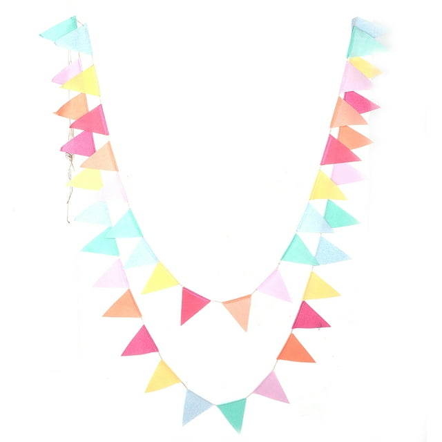 Colorful Pennants Bunting For Party Celebration, Double-Side Colorful Flag, Reusable For Wedding Bar Restaurant Party