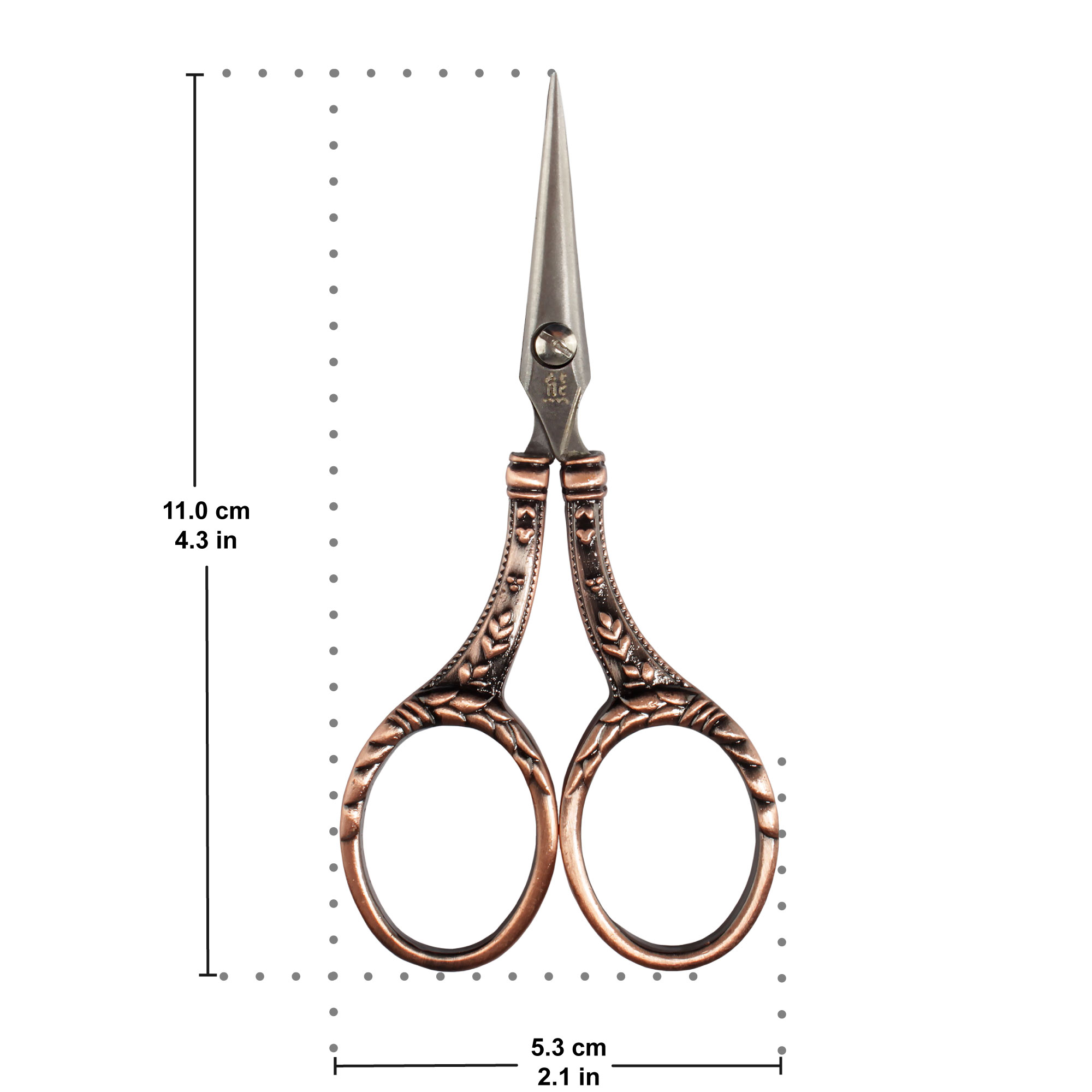 JubileeYarn Decorative Floral Embroidery Craft Scissors - Copper - 3 Pairs