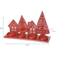 thumbnail image 2 of Metal Tree & House With 4 Tealight Holder (Red), 2 of 3