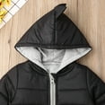 thumbnail image 5 of Bagilaanoe Little Boy Girl Quilted Puffer Hooded Jacket Dinosaur Winter Lightweight Long Sleeve Warm Coat 1T 2T 3T 4T 5T 6T 7T Kids Zipper Padded Outerwear, 5 of 8