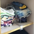 thumbnail image 5 of De Estantes De Almacenamiento Ordenado, Separador De Armarios, Organizador De Ropa, Monederos, Tablero Separado Para Ropa, Toallas, Monederos, Libros 4 Separadores Inevent HA014054-00, 5 of 5
