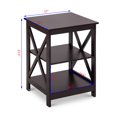 thumbnail image 3 of Costway 2PC 3-Tier Nightstand End Table Storage Display Shelf Living Room Furni Espresso, 3 of 10