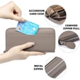thumbnail image 5 of RFID Blocking Womens Zipper Wallet Leather Large Capacity Billfold Clutch Zip Around Wallets for Women, 5 of 9