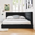 thumbnail image 3 of Full Size Upholstered Tufted Bed Frame, Sofa Daybed Frame with Comfortable Backrest and Armrests, Full Size Bed for Bedroom, Living Room, Velvet, 3 of 8
