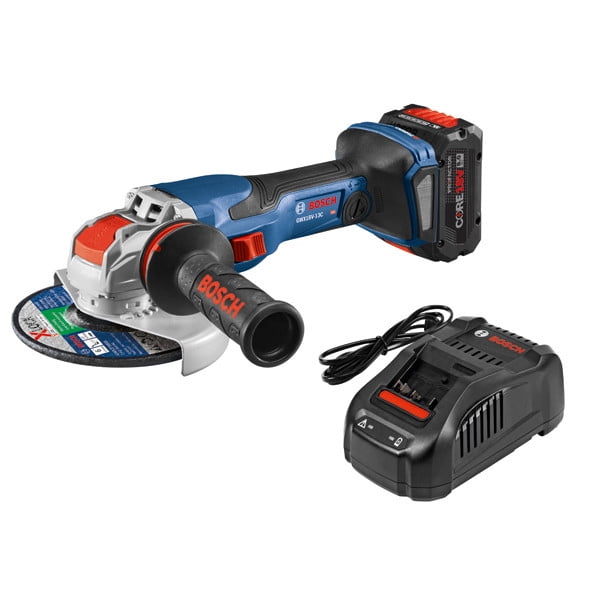 Restored Premium Bosch GWX18V13CB14RT PROFACTOR 18V Spitfire XLOCK ConnectedReady 5 6 in. Cordless Angle Grinder Kit with Slide Switch (8.0 Ah) (Refurbished)