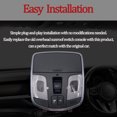 thumbnail image 5 of Car Front Overhead Sunroof Map Dome Lamp, Interior Reading Light With Switch Console Glasses Storage Assembly For Hyundai Sonata, OEM 92810C3000-black, 5 of 5