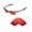 Red, variant on Walleva Brown Polarized Replacement Lenses for Oakley Razrwire Sunglasses