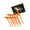 Orange color, variant on Adjustable Golf Tees Stand Reliability Golf Tees Seats Antislip Golf Tees Holder for Driving Range and Lawn Training
