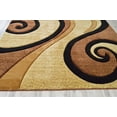 thumbnail image 3 of Planet Rugs Premium 3D Thick Abstract Indoor Area Rug 327 Beige Brown 6'6''x9'2'', 3 of 10