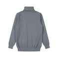 thumbnail image 4 of inhzoy Kids Boys Turtleneck Knitted Pullover Thermal Tops Long Sleeve Sweatshirt Jumper Grey 5-6, 4 of 6