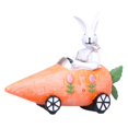 thumbnail image 2 of Figura de conejo de Pascua de resina para coche, 7,8 x 7 x 6,3 pulgadas, decorativa para el hogar, la oficina y el escritorio. Naranja, 2 of 9