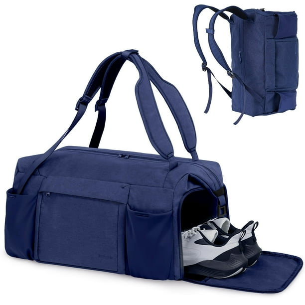 Bolsa de gimnasio Kookoomia para hombre con compartimento para zapatos, impermeable, 40 L