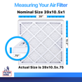 thumbnail image 2 of Filter King 39x10.5x1 Air Filter | 4-PACK | MERV 8 HVAC Pleated A/C Furnace Filters | MADE IN USA | Actual Size: 39 x 10.5 x .75", 2 of 5
