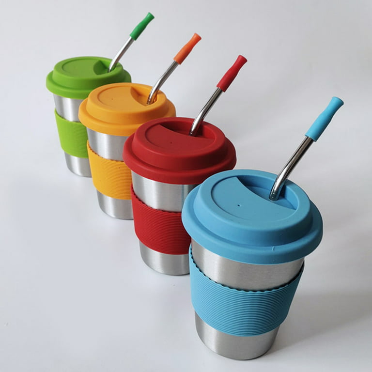 Tumbler Stainless Steel Cups with Lid and Straw, Double Wall
