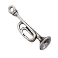 thumbnail image 1 of Sterling Silver 20" .8mm Box Chain 3D Horn Musical Instrument Pendant Necklace, 1 of 2